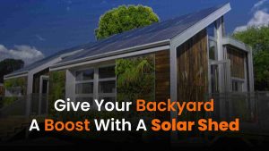 Solar Sheds powered by renewable energy, providing off-grid electricity for workshops, offices, and storage.