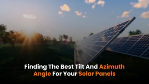 Solar panels mounted at an optimal tilt angle on a sloped roof